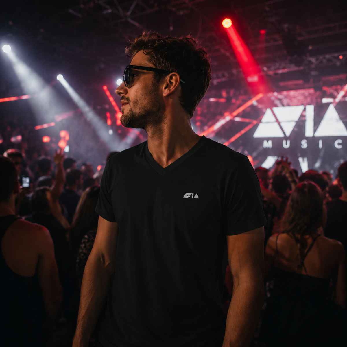 AVIA T-Shirt black / silver