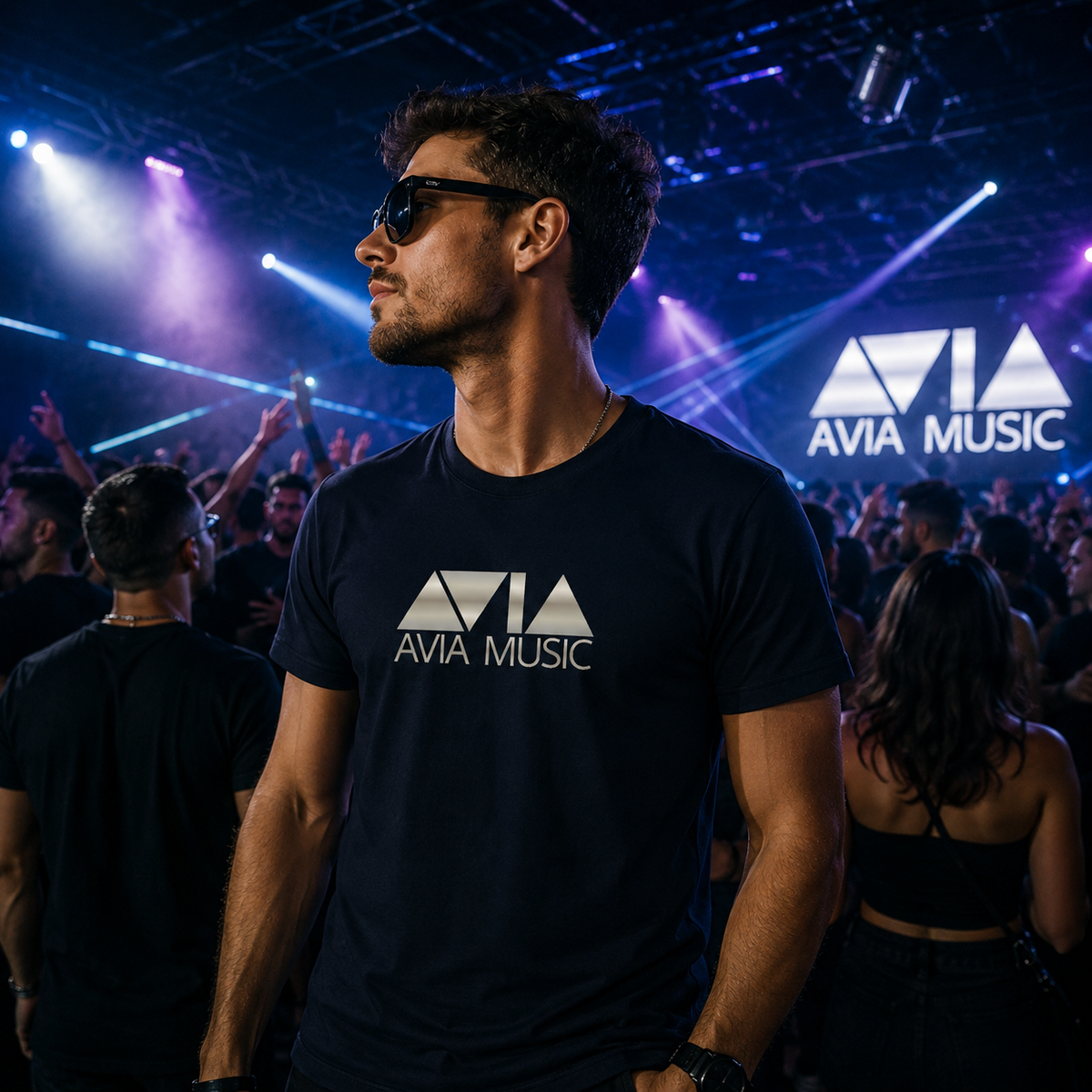 AVIA T-Shirt black / beige