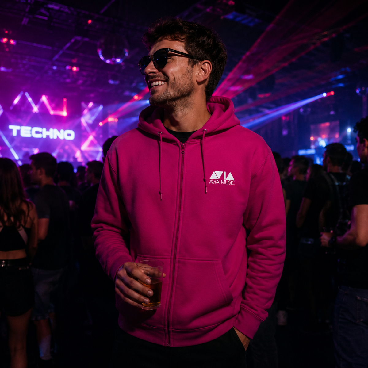 AVIA Hoodie pink / white
