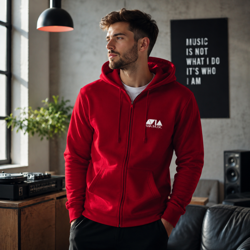 AVIA Hoodie red / white